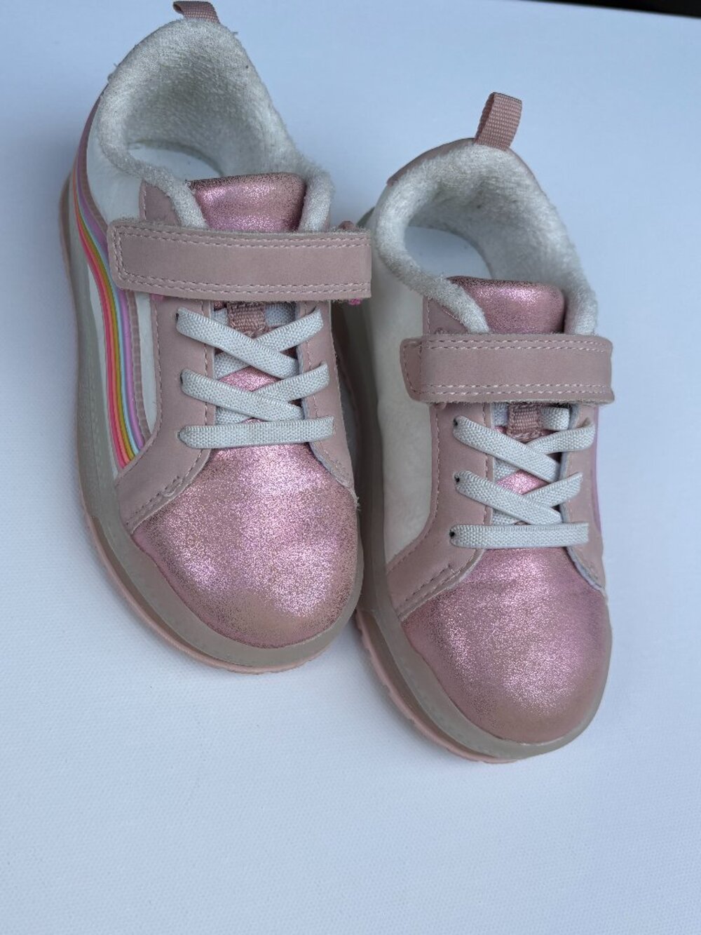 Carter's Smith-G Style Girls Lighted Sneakers Metallic Pink size 9M